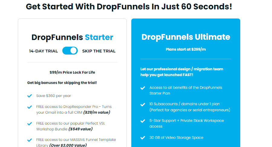 Drop Funnels - Pricing